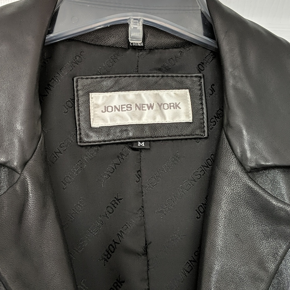 Leather trench coat